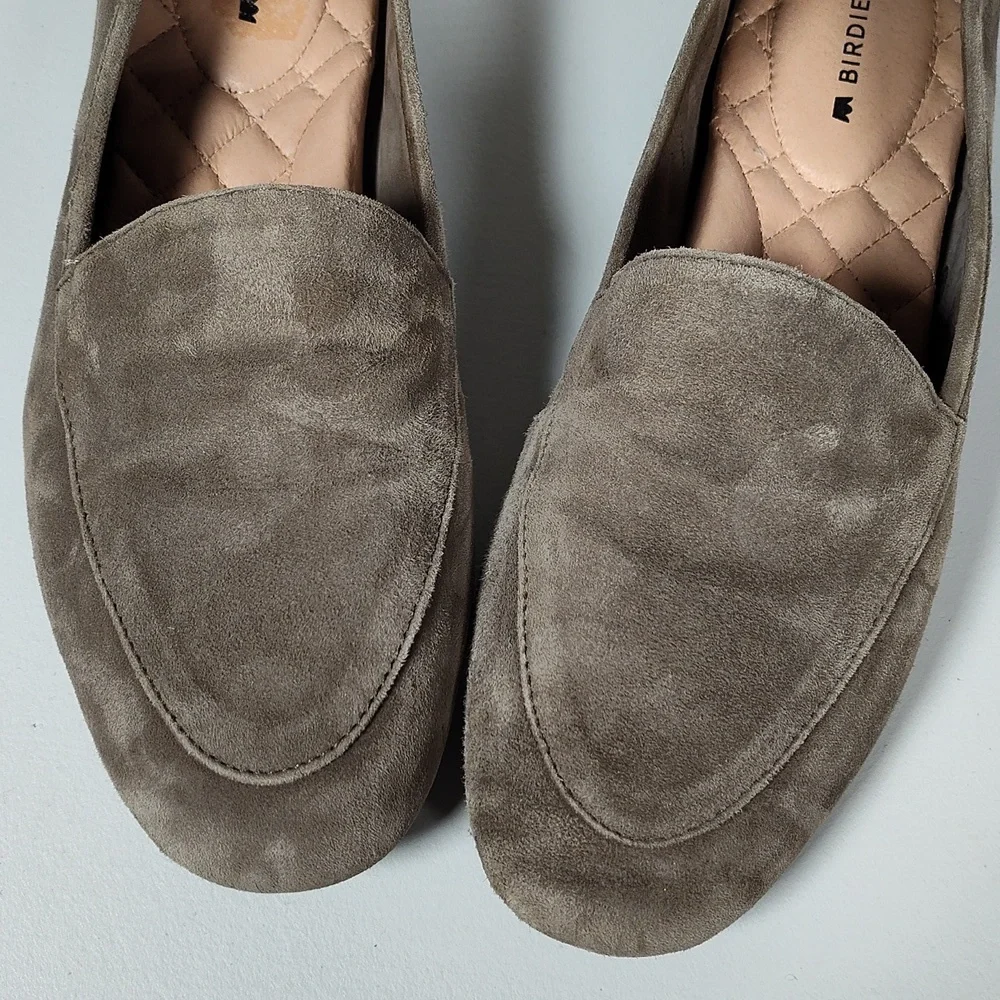 Birdies Vesper Suede Loafer‎ Flats in Moss Green 6